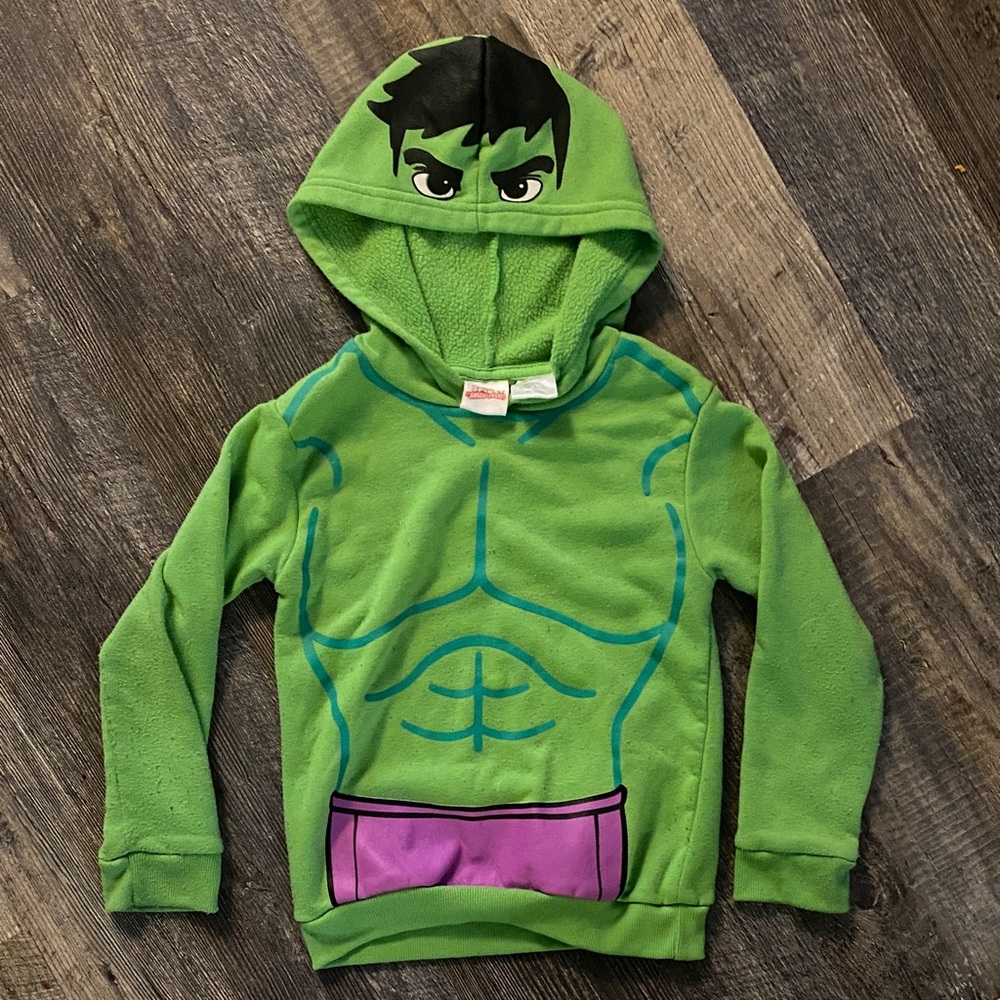 Marvel Green and Purple Hulk Kids Hoodie
